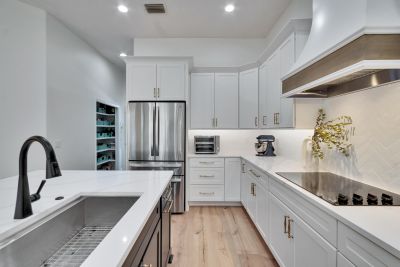 Sleek white kitchen 